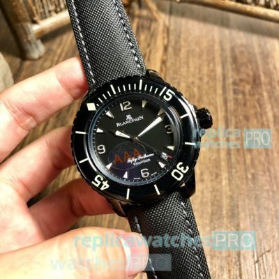 High Quality Copy Blancpain Fifty Fathoms All Black Watch 